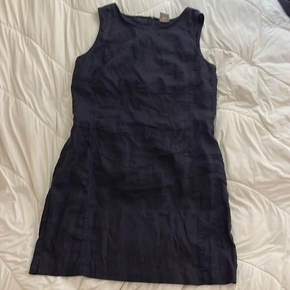 Old Navy Dresses & Skirts - Old navy vintage dark blue linen sheath linen sleeveless mini dress women's
